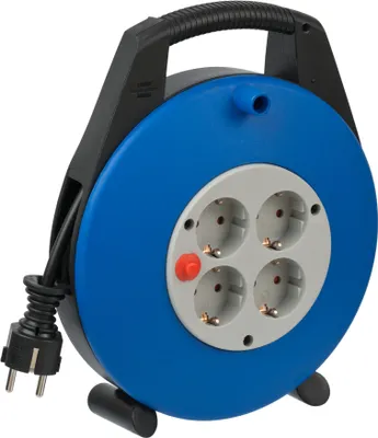 Produktbild von Brennenstuhl Vario Line KabelBox 4-fach schwarz/blau/lichtgrau 10m H05VV-F 3G1,5, 1093230