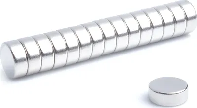 Produktbild von Neodym Magnete 13 x 5 mm 1 Stück  mm N38, Extrem stark, Magnettafeln, Kühlschränke, Whiteboards, DIY