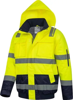 Produktbild von Warnschutz Pilotenjacke Arbeitsjacke Jacke Warnschutzjacke gelb orange Safetytex Gelb XL