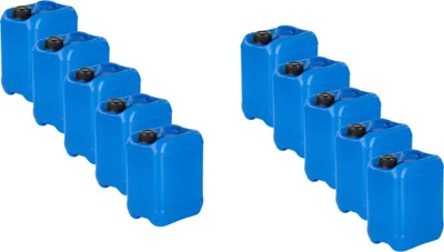 Produktbild von 10x 5 Liter Kanister Wasserkanister Campingkanister Farbe blau DIN45 (10x5knb45)