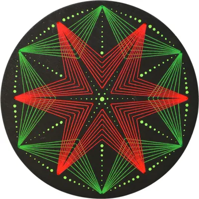 Produktbild von PSYWORK Schwarzlicht 2D StringArt "Mandala Star", 42cm