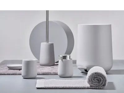 Immagine prodotto di Zone Denmark Toilettenbürste Nova, Toilettenbürstengarnitur, WC-Garnitur, Klobürste, Porzellan, Grey Soft, 331216