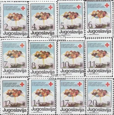Produktbild von Briefmarken Jugoslawien 1987 Mi Z123-Z134 (kompl.Ausg.) postfrisch Rotes Kreuz