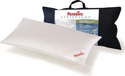 Produktbild von Paradies 3-Kammer Daunenkissen 40x80 cm "Abbie medium Bio" RDS