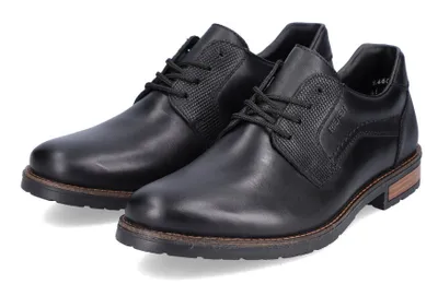 Produktbild von Rieker Herren Echtleder Halbschuh Schnürer schwarz, Herren:42 EU