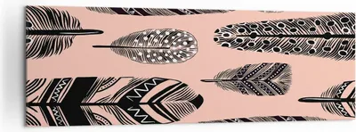 Produktbild von Bild auf Leinwand - Leinwandbild - Grafik Feder - 160x50cm - Wand Bild - Wanddeko - Wandbilder - Leinwanddruck - Bilder - Kunstdruck - Wanddekoration - Leinwand bilder - Wandkunst - AB160x50-3786