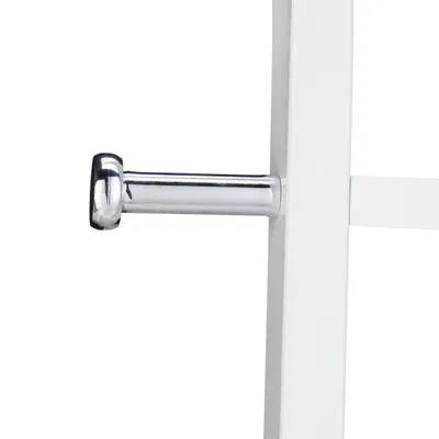 Appendiabiti Da Terra 170cm: 16 Ganci, Base In Marmo, Struttura In Acciaio (Bianco)