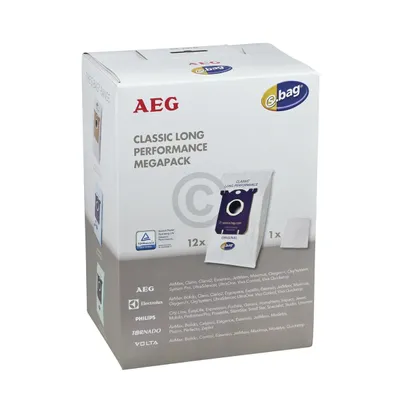 Produktbild von AEG Gr 201 M / S-bag - Megapack / 12 Synthetik Staubbeutel, 1 Motorzuschnittfilter/ S-bag Classic Long-Performance für AEG,Philips,Electrolux