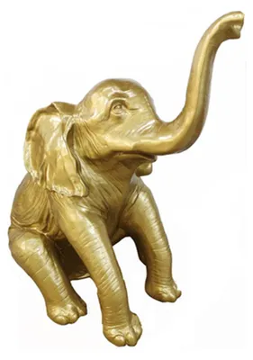 Zdjęcie produktu dla Luksusowa Złota Figura Słonia 140cm Rzeźba Figurki Rzeźba Nowa