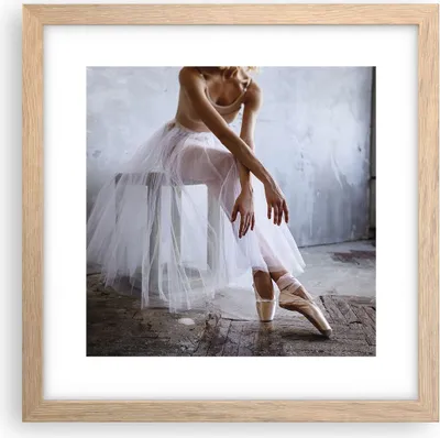 Produktbild von Gerahmtes Poster - Rahmen in heller Eiche - Ballerina Ballett Studio - 30x30 cm - Wand Bild - Wanddeko - Wandbilder - Kunstposter - Wandposter - Bilderrahmen - Bilder - Kunstdruck - P2NAC30x30-4970