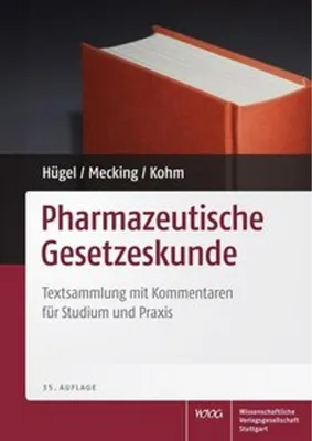 Obrázok produktu pre Hügel, H: Pharmazeutische Gesetzeskunde