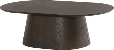 Produktbild von Couchtisch Novero Oval 120 aus Eichenholz - Dunkelbraun