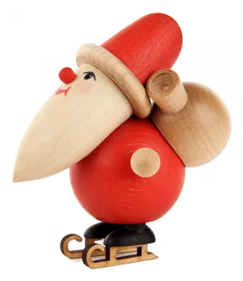 Produktbild von Miniatur Weihnachtsmann Schlittschuhfahrer H=9cm NEU