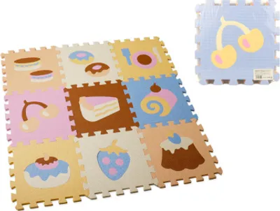 Productafbeelding van PADU schuimrubberpuzzel, 9 delen, voedselthema