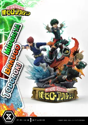 Zdjęcie produktu dla My Hero Academia Statua Midoriya, Bakugo & Todoroki 69 cm