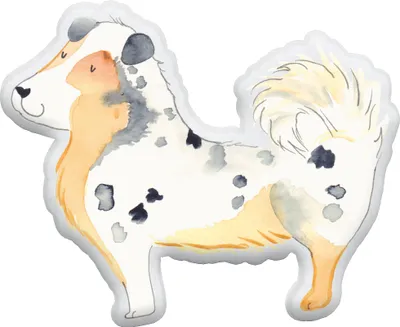 Produktbild von Mr. & Mrs. Panda Dekokissen Hund Australien Shepherd 35 cm - Weiß - Geschenk, Kuschelkissen, Zierkissen, Kuscheltier, tierform, Sprüche, Familienhund, Spruch, Plüschtier
