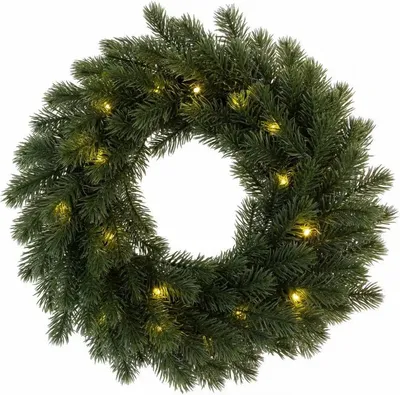 Produktbild von 6x Weihnachtskranz 20 LED 6h Timer Batterie Ø40cm