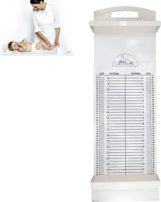 Produktbild von Messmatte Baby, Baby Größe Messen, Baby Infantometer Höhenlineal Messmatte, Waschbarer Messlatte Babies, Babyhautfreundlich, Genaue Messung, Weiß
