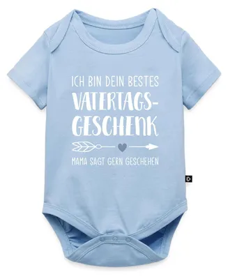 Produktbild von Spreadshirt Dein Bestes Vatertagsgeschenk Von Mama Kurzarm Tages Baby Body, 68 (3-6 M.), Hellblau