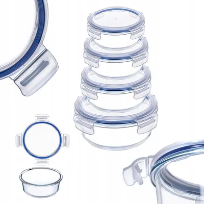 Immagine prodotto di Barattoli in vetro KADAX, contenitori con coperchio lavabili in lavastoviglie (set rotondo da 4)