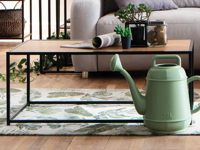 Image de Couchtisch >Carney< in Wildeiche aus Metall - 100x40x50cm (BxHxT)