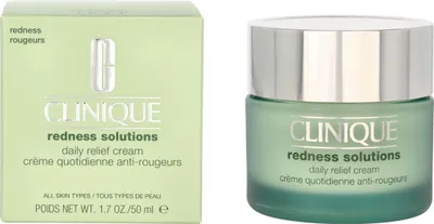 Produktbild von Clinique Redness Solutions Daily Relief Cream With Microbiome Technology, Tages- & Nachtcreme, Frauen, Mischhaut, trockene Haut, ölige Haut, Sehr trockene Haut, Gesicht, Anti-Rötung, Wirkt beruhigend, Feuchtigkeitsspendend, Feuchtigkeitsspendend, Schutz, Beruhigend,..., 50 ml