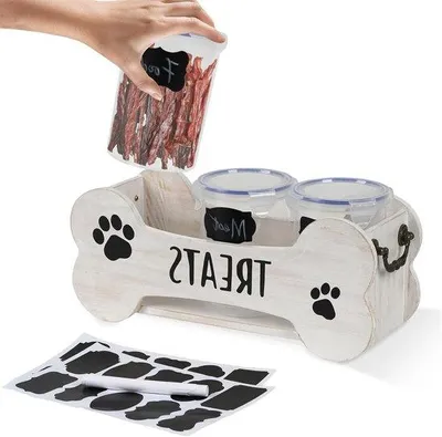 Produktbild von Luftdichte Holzspeicherboxen für Hunde- und Katzensnacks