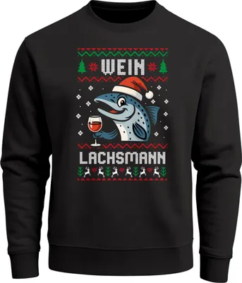 Produktbild von Sweatshirt Herren Weihnachtspullover Ugly Christmas Sweater Spruch Lustig Wein Aufdruck Weihnachtsoutfit Männer Moonworks®