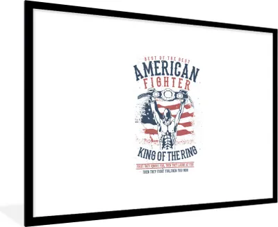 Produktbild von MuchoWow® MuchoWow® Gerahmtes Poster Mancave - Boxen - Amerika - Altmodisch 90x60 cm - Poster mit zchwarzem Bilderrahmen - Wanddekoration - Fotos