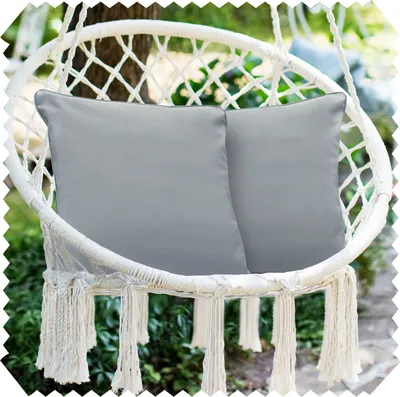 Produktbild von novely® 2er-Set OUTDOOR DEKOKISSEN - Wasserabweisende Zierkissen - Wetterfester Kissenbezug - Kissenhülle in 45x45 cm - Farbe: 0623 Grau | Ausführung: nur Bezüge (ohne Füllung)