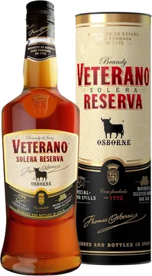 Produktbild von Osborne Veterano Reserva Solera Brandy in Geschenkpackung | 36 % vol | 0,7 l