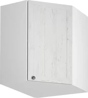Produktbild von Eckhängeschrank 60 cm Winkelküche Küchenschrank, Provence G60N Weiß/Matt