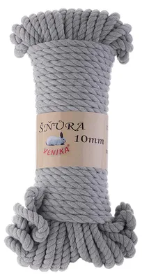 Ø 10 mm | 14 m 500g Makramee-Garn Snura hellgrau