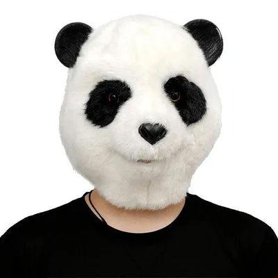 Produktbild von Pandamasken Latex Vollmaske realistisch für Halloween