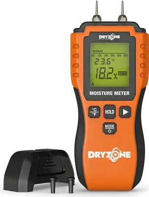 Produktbild von Dryzone Feuchtemessgerät - Feuchtemessgerät für Holz, Mauerwerk, Wand und andere Baumaterialien, hilft bei Feststellung aufsteigender Feuchtigkeit