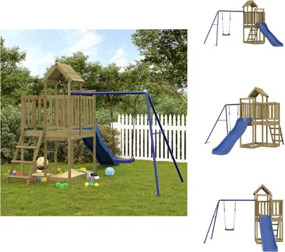 Produktbild von vidaXL Spielturm Imprägniertes Kiefernholz - Schaukeln & Spieltürme