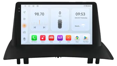 Immagine prodotto di Autoradio, compatibile con smartphone, sistema di navigazione, compatibile con Renault Megane 2 (2002-2009), Smart, QS4 AHDC2