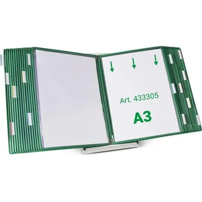 Produktbild von tarifold Sichttafelsystem 433305 DIN A3 grün mit 30 St. Sichttafeln