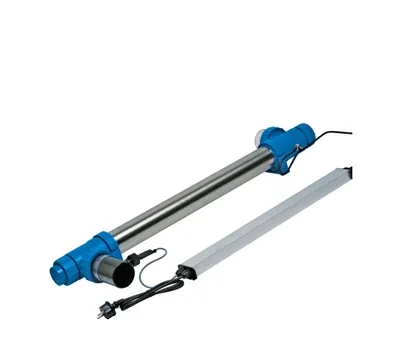 Imagen del producto de Sistema de desinfección UV-C Blue Lagoon para piscinas y spas, modelo TECH, 130 vatios, compatible con piscinas y spas