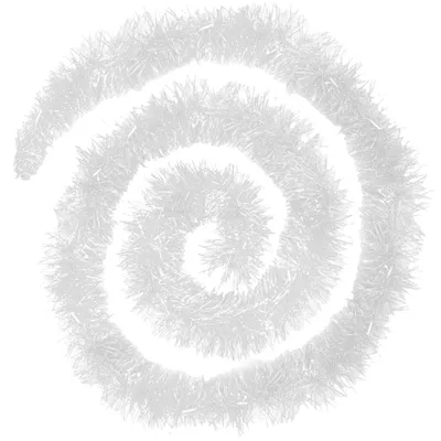 Zdjęcie produktu dla Girlanda choinkowa tinsel - 4 x 200 cm - Biała - Błyszcząca