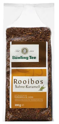 Immagine prodotto di Bünting Tea Rooibos Cream Caramel Tè Rooibos dolce al caramello 200g