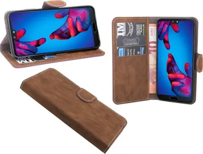 Produktbild von Huawei P20 Pro Handyhülle Tasche Flip Case Smartphone Schutzhülle Braun