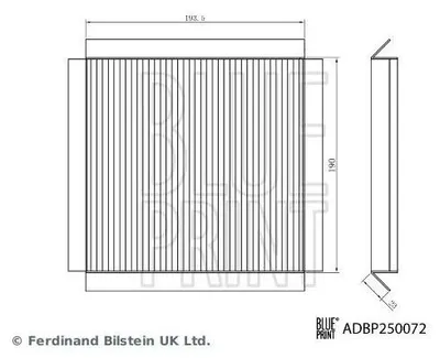 Produktbild von BLUE PRINT ADBP250072 Innenraumfilter Pollenfilter für MG MG 3 II