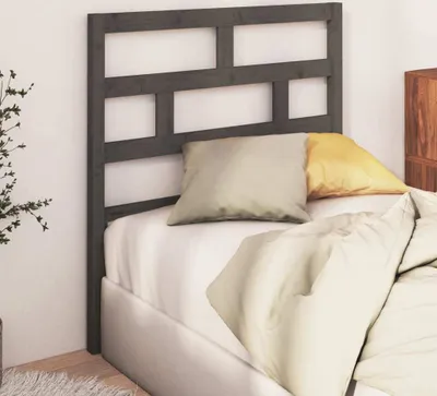Image de The Living Store Tête de lit Gris 96x4x100 cm Pin massif