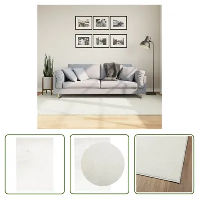 Produktbild von The Living Store Teppich OVIEDO Kurzflor Creme 160x230 cm
