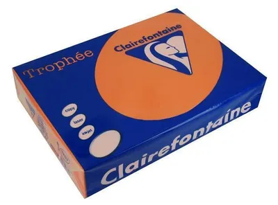 Produktbild von Clairefontaine Trophée Color 1763C Orange 120g/m² DIN-A4 - 250 Blatt