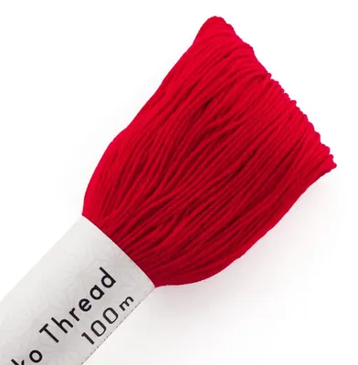 Productafbeelding van Nici Olympus Sashiko katoen, bol, kleur 105, rood, ongeveer 100 meter, geproduceerd in Japan