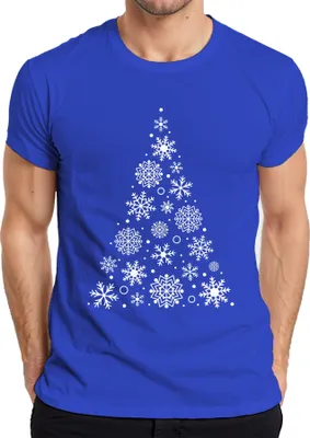 Produktbild von Schneeflocken Weihnachtsbaum - Weihnachten Weihnachtsgeschenk Christmas Herren T-Shirt, Blau, 3XL