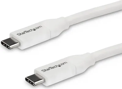 Obrázek produktu pro StarTech.com USB2C5C4MW, 4 m, USB C, USB C, USB 3.2 Gen 1 (3.1 Gen 1), 0,48 Gbit/s, Bílá