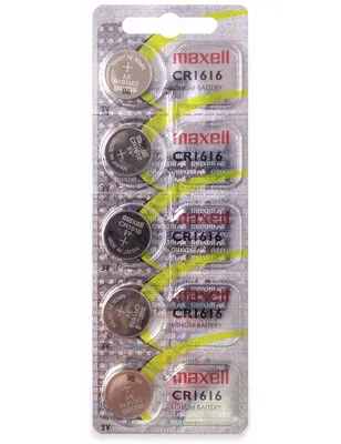 Image de Maxell CR1616 Pile bouton lithium 3V blister de 5 pièces